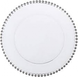 Silver Beaded Charger Plates