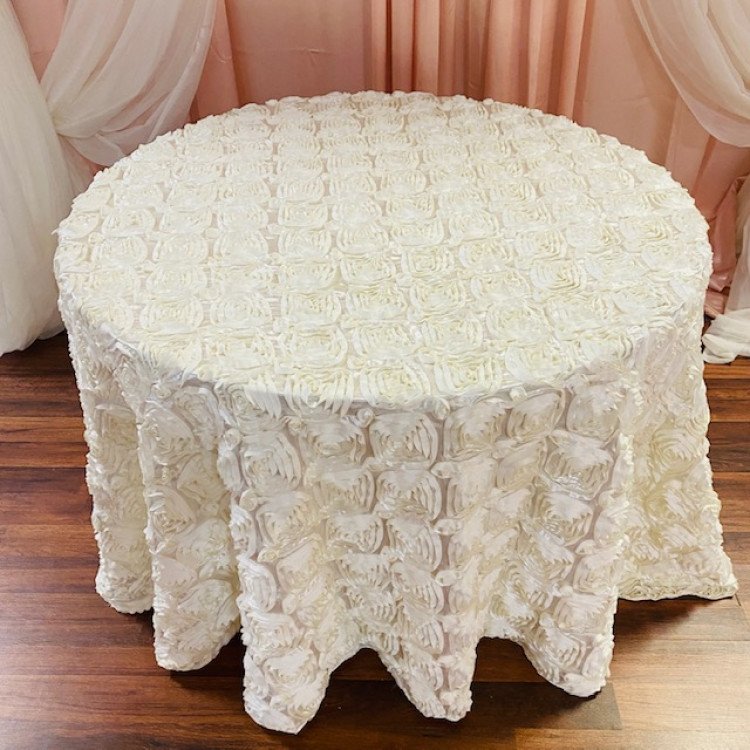 132 Round Rosette Linen A&S Party Rental Dayton OH
