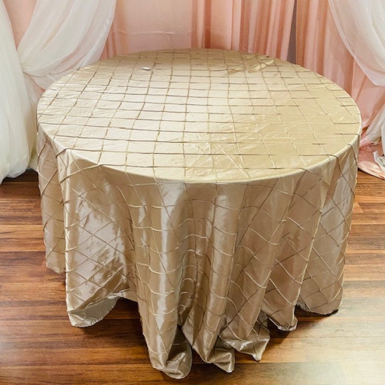 120" Pintuck Round Linen A&S Party Rental Dayton OH