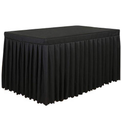 Black 8' Table Skirt Black 8' Table Skirt
