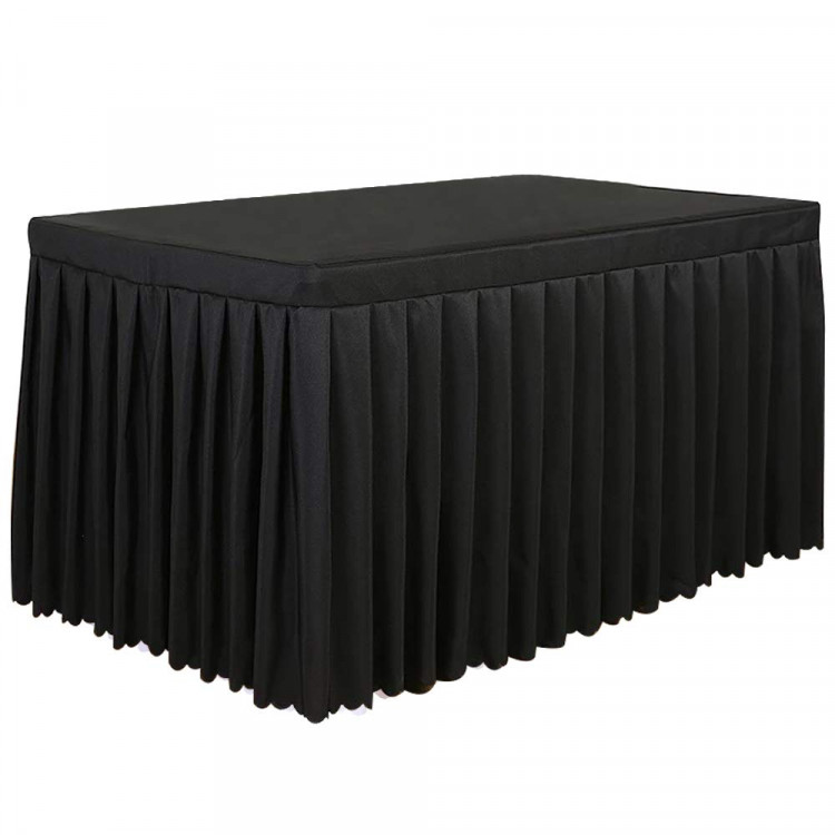 Black 8' Table Skirt