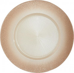 Rose Gold Glitter Edge Charger