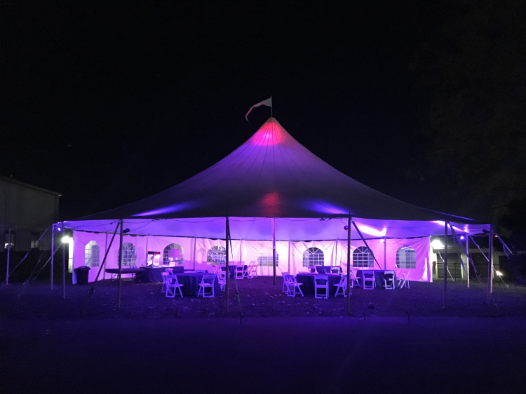 57' Round Sail Cloth Pole Tent
