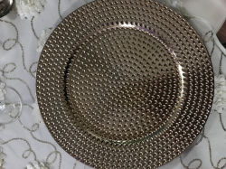 Gold Hammered Chargers