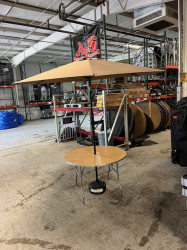 IMG 3001 1726068225 Umbrella table w/ umbrella (colors may vary)