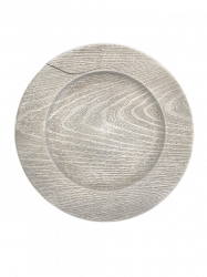 Grey Faux Wood Charger