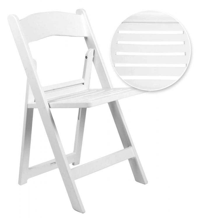 White Slatted Garden Chair