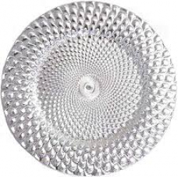 Silver Peacock Charger