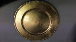 Gold Charger Plate w/Rope Trim