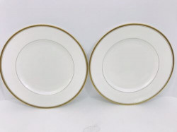 White Gold Single Trim China Salad Plates