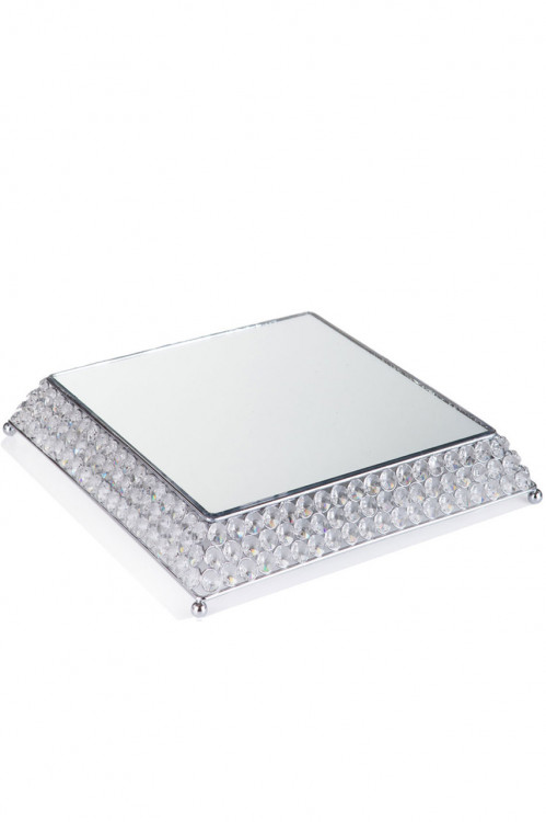 Square Crystal Mirror Cake Stand