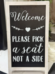 Pick a Seat Sign