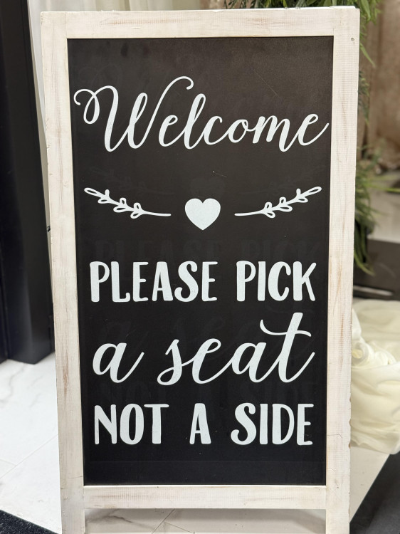 Pick a Seat Sign
