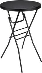 blackbistro 1739977523 Bistro Table Black Plastic 42'' Tall