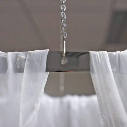 White 40' Sheer Ceiling Drape