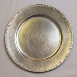 Silver Roped Edge Charger Plate