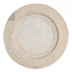 Rattan White Wash Charger