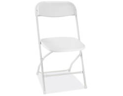 White Folding Metal Chair