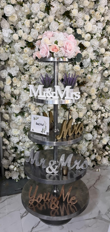 Silver Cupcake Stand 5'