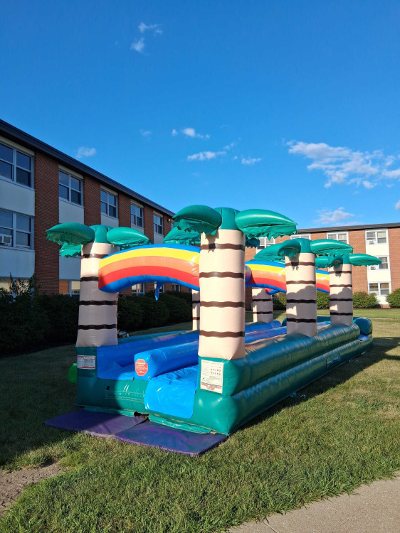 35ft Dual Lane Tropical Slip and Slide 35ft Dual Lane Tropical Slip and Slide