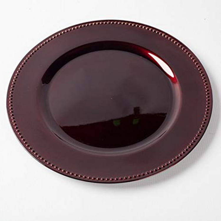 13 Inch Acrylic Brown Charger Plates