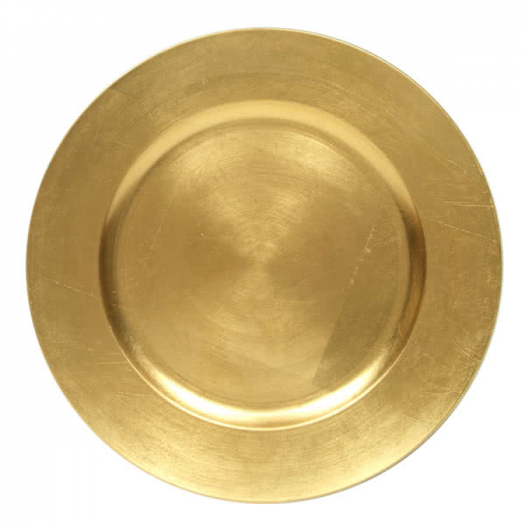 13 Inch Gold Acrylic Charger