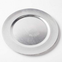 13 Inch Acrylic Silver Charger Plates