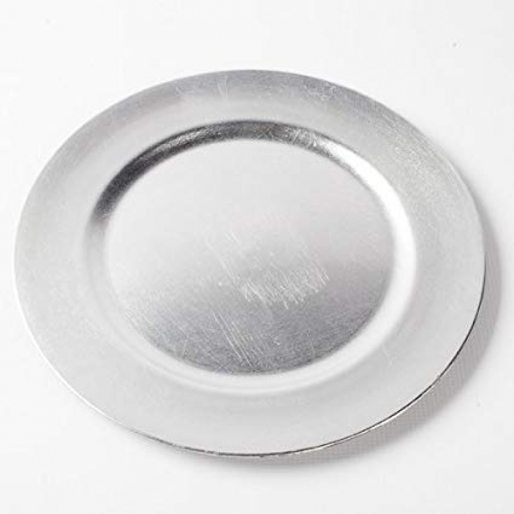 13 Inch Acrylic Silver Charger Plates