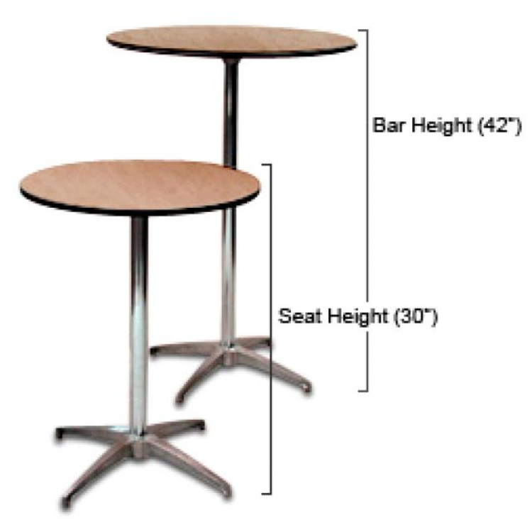 30 Bistro Round Wood Table (D)