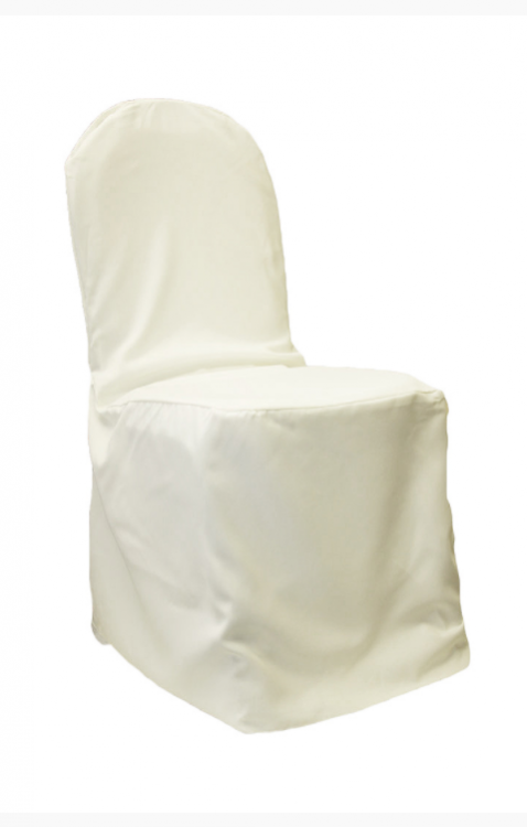 Banquet Chair Cover - Ivory Polyester Chair Covers