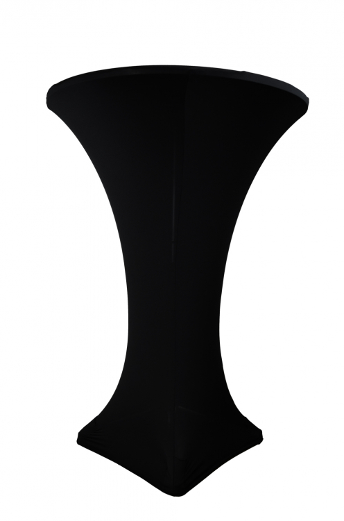 Bistro Table Cover - Black Spandex Spandex Linen