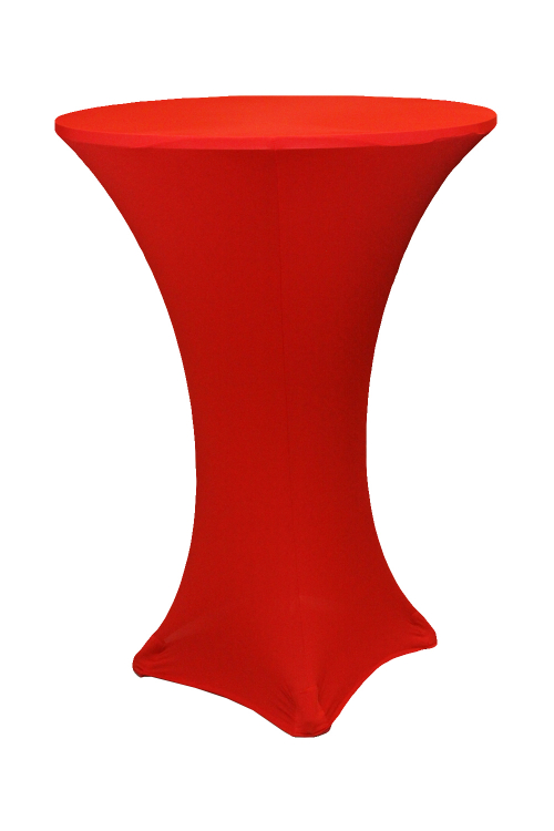 Bistro Table Cover - Red Spandex Spandex Linen