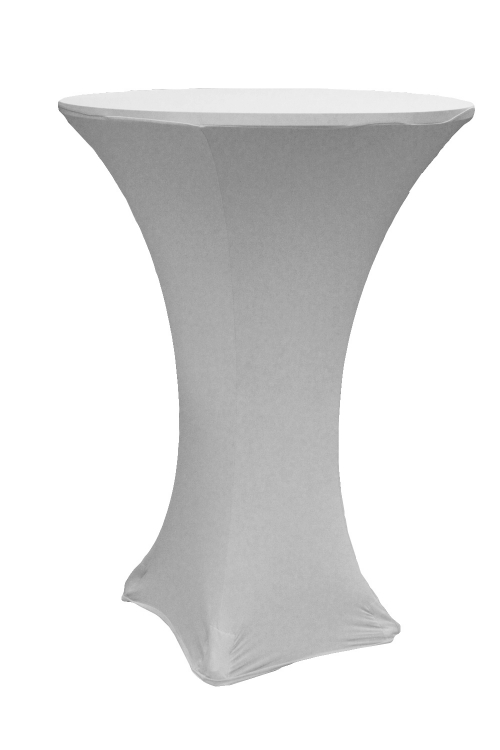 Bistro Table Cover - Silver Spandex Spandex Linen