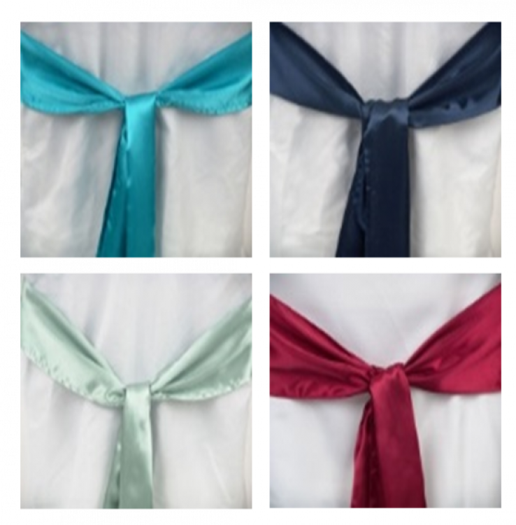 Chair Sash - Ivory Polyester Chair Sashes Rental