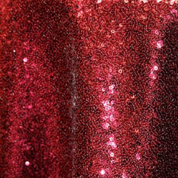 12 x 108 - Crimson Glimmer Sequin Table Runners Linen