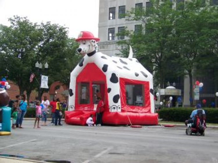 Dalmation Fire dog bounce PU