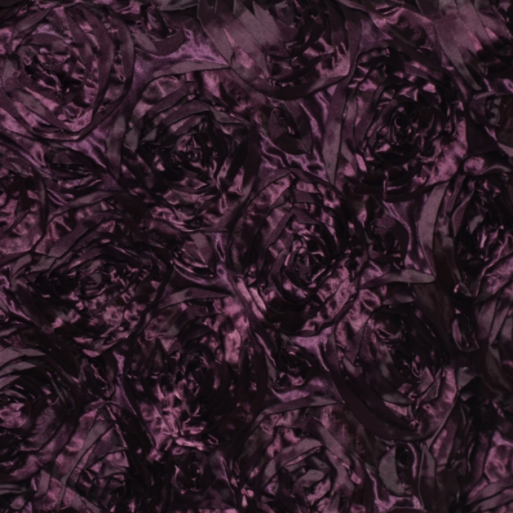 12 x 108 - Eggplant Rosette Table Runners Linen