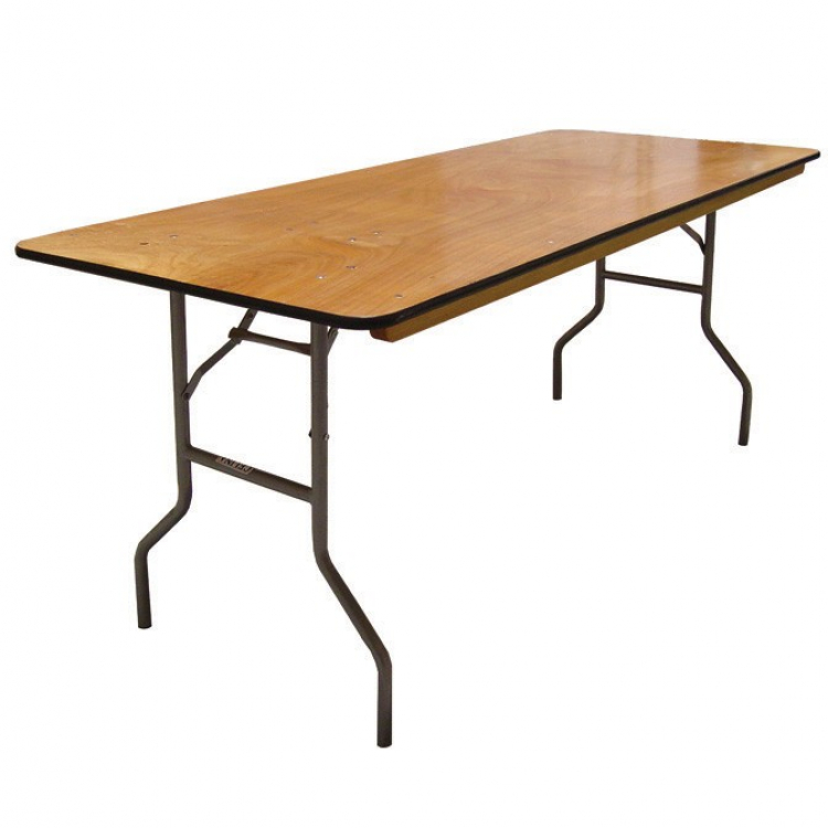 6' Rectangle Wood Table (D)