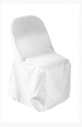 Folding Chair Cover - White Polyester Chair Covers