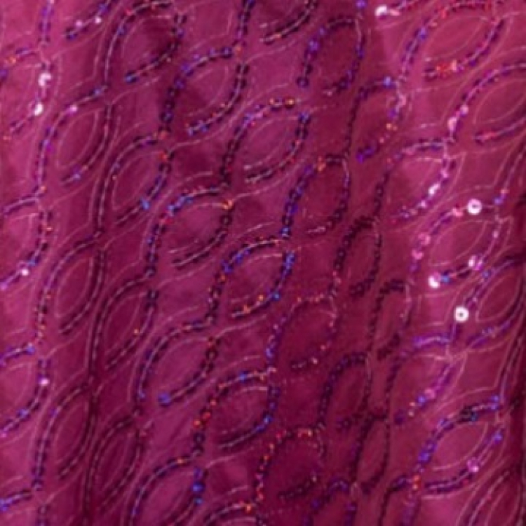 72 x 72 - Fuchsia Sequin Table Overlays Linen