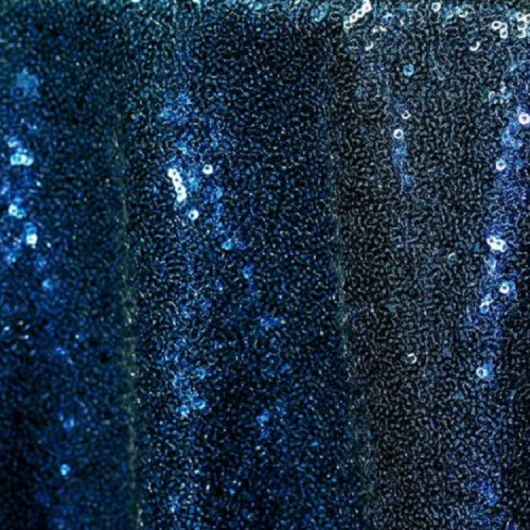 90 Round - Midnight Glimmer Sequin 90 Round Specialty Linen 90 Round - Midnight Glimmer Sequin 90 Round Specialty Linen