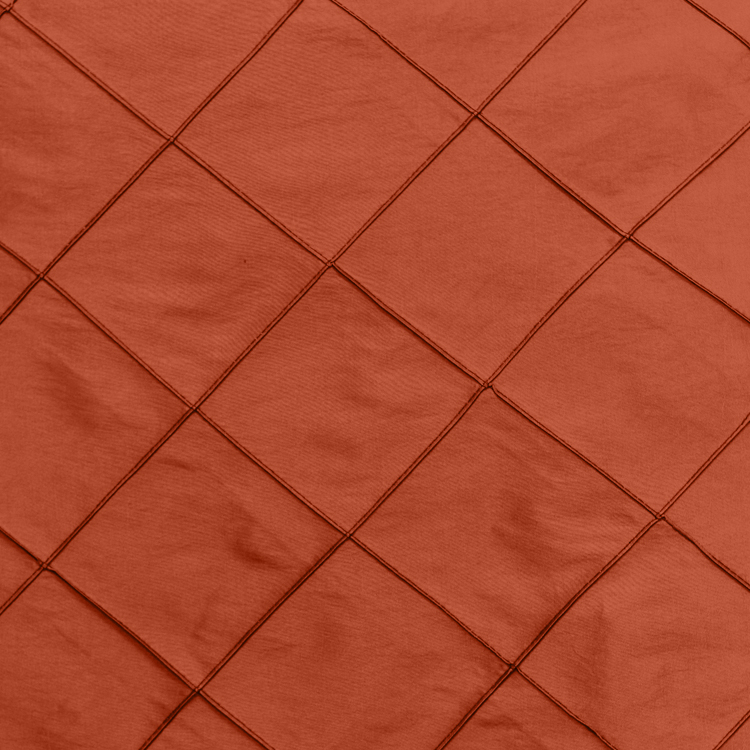 60 x 60 - Persimmon Bombay Pintuck Table Overlays Linen