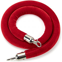 Red Velour Rope 8'