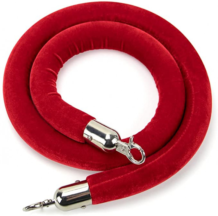Red Velour Rope 8'