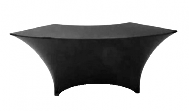 Serpentine Table Cover - Black Spandex Spandex Linen