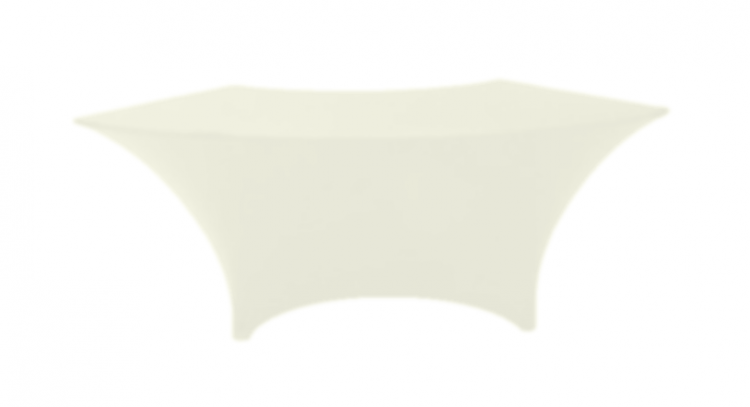 Serpentine Table Cover - Ivory Spandex Spandex Linen