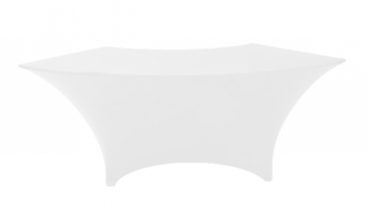 Serpentine Table Cover - White Spandex Spandex Linen