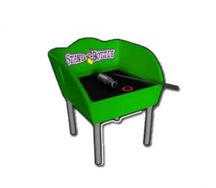 Stand a bottle carnival game
