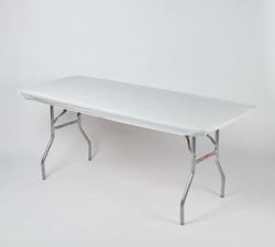 8' Banquet Kwik Cover - White