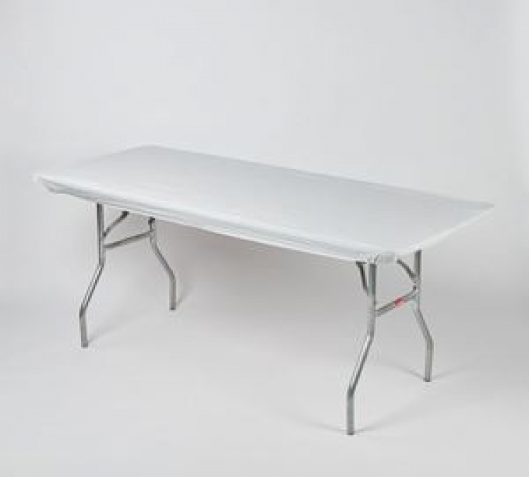 8' Banquet Kwik Cover - White